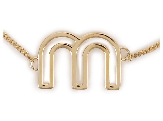 Bracciale Miu Miu in metallo oro - vista 7