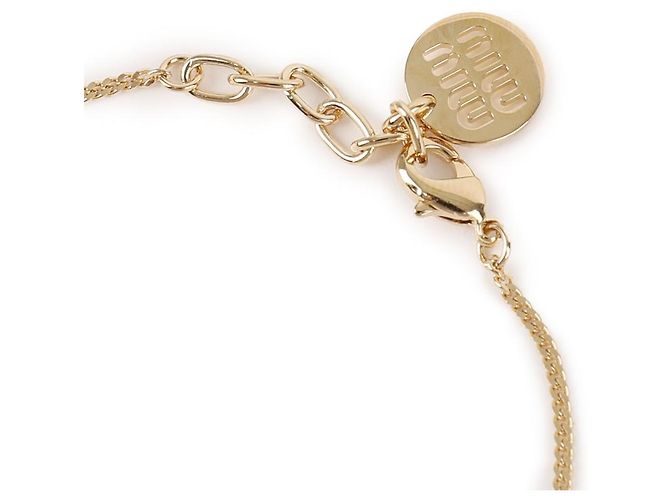 Bracciale Miu Miu in metallo oro - vista 8
