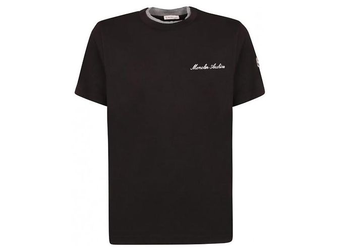 Moncler Baumwoll-T-Shirt mit besticktem Logo - Ansicht 4