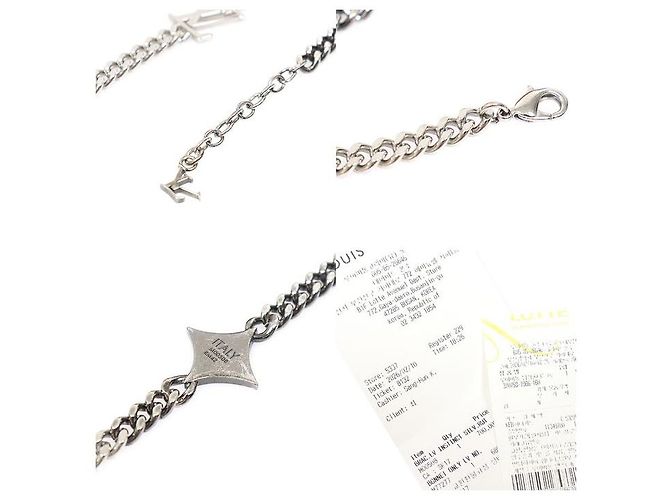 Louis Vuitton Bracciale LV Instinct in ottone argentato - vista 7