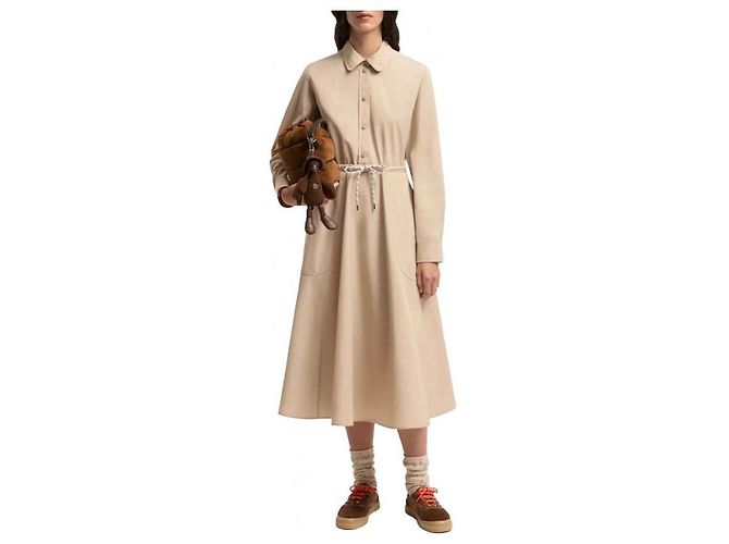 Moncler Abito camicia midi in popeline - vista 5