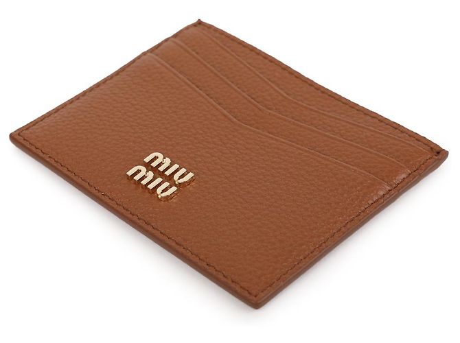 Tarjetero Miu Miu de piel marrón - vista 6