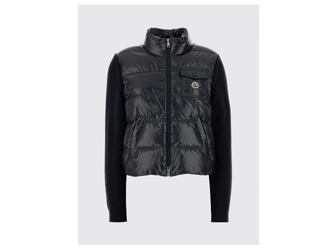 Moncler Cardigã de lã acolchoado com fecho de correr - vista 4