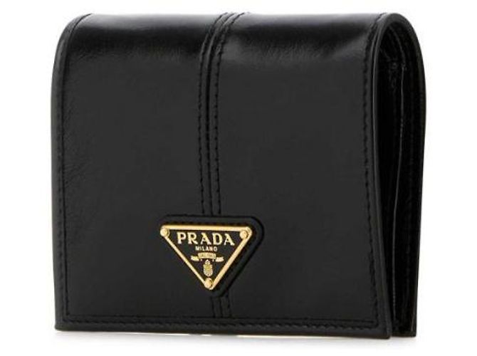 Piccolo portafoglio Prada in pelle di vitello nero - vista 5