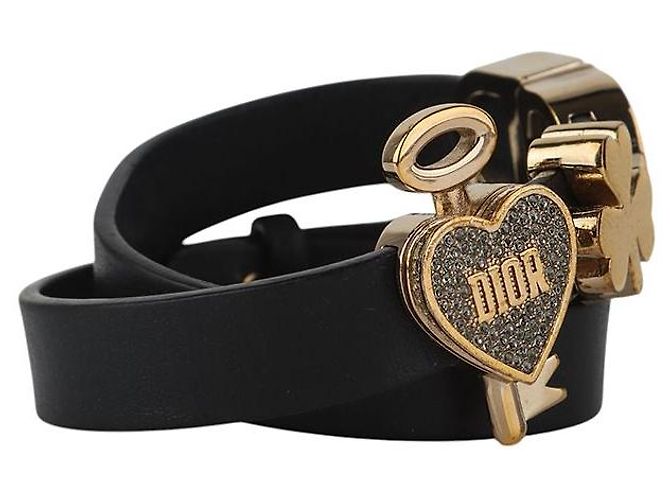 Dior Bracciale in pelle My ABC Gold Charm Double Loop (Charms inclusi) - vista 2