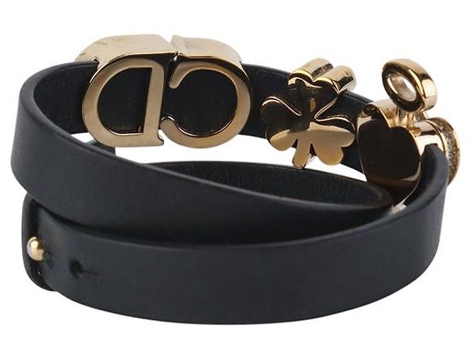 Dior Bracciale in pelle My ABC Gold Charm Double Loop (Charms inclusi) - vista 3