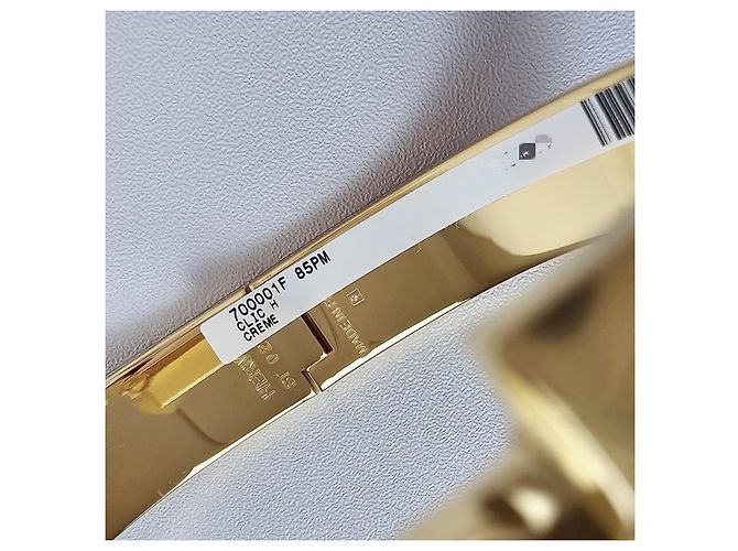 Hermès Bracciale Rigido Click Blanc Donna Cream Gold - vista 10