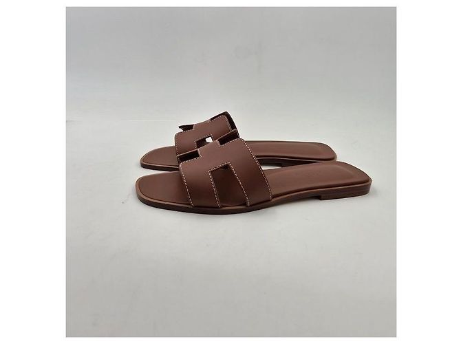 Sandali Hermès Oran Oro - vista 11