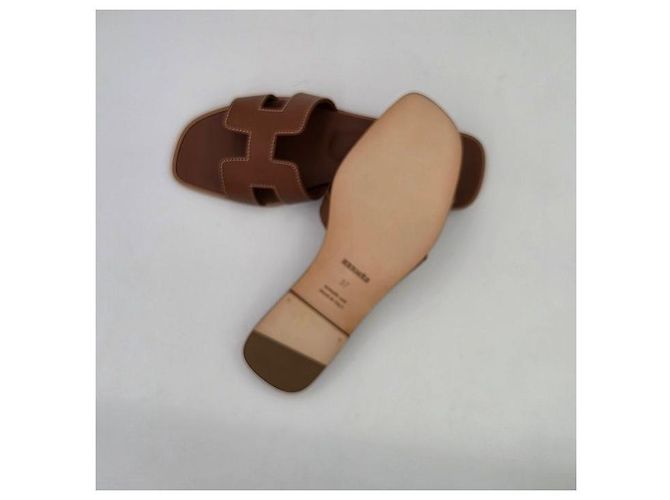 Sandali Hermès Oran Oro - vista 5