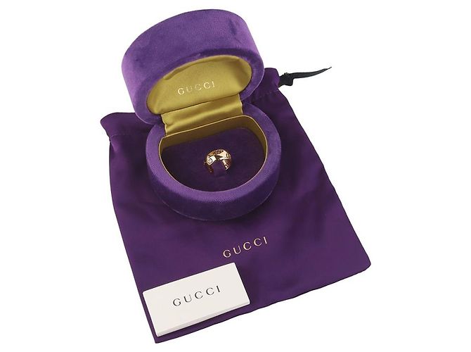 Gucci Anello largo Icon GG in oro giallo - vista 6