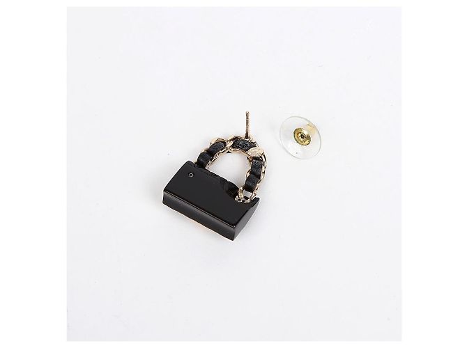 Orecchini Chanel Chain Bag marroni - vista 4