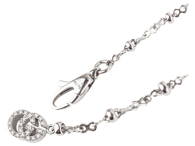 Gucci Bracciale a catena Flora in oro bianco e diamanti - vista 5