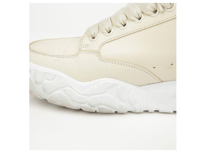 Alexander Mcqueen Sneaker Coat Leather White Cream - vista 10