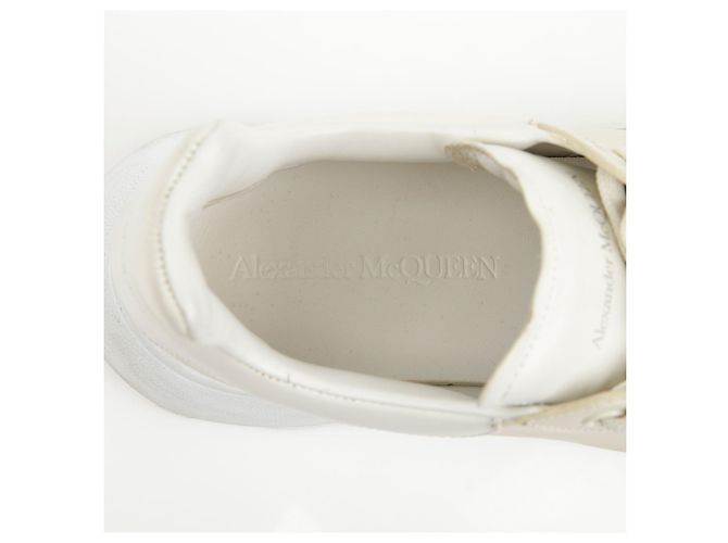 Alexander Mcqueen Sneaker Coat Leather White Cream - vista 13