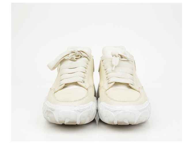 Alexander Mcqueen Sneaker Coat Leather White Cream - vista 4