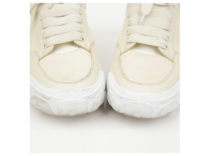 Alexander Mcqueen Sneaker Coat Leather White Cream - vista 5