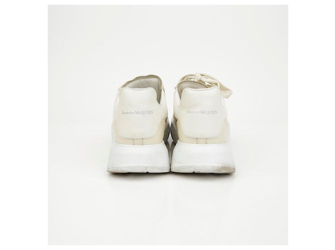 Alexander Mcqueen Sneaker Coat Leather White Cream - vista 7
