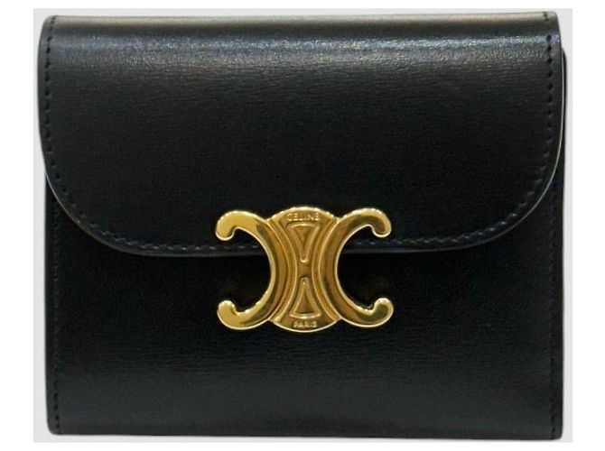 Céline Cartera compacta Triope Small de piel de becerro - vista 2