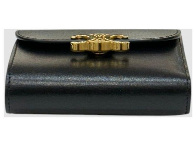 Céline Cartera compacta Triope Small de piel de becerro - vista 7