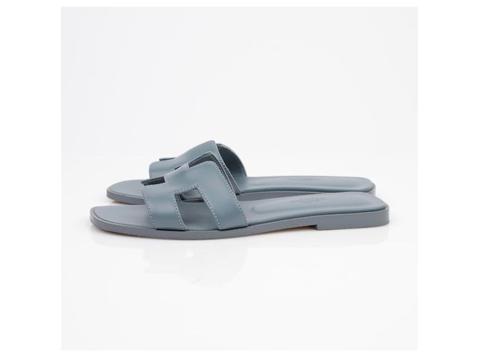Sandali Hermès Oran in pelle marrone - vista 4