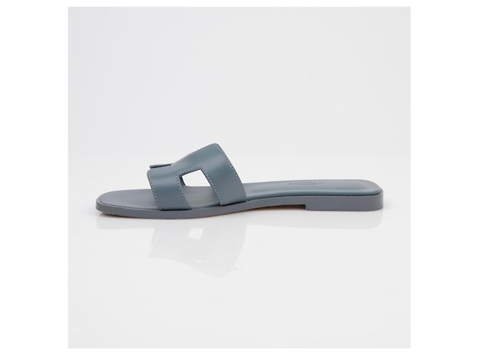 Sandali Hermès Oran in pelle marrone - vista 6