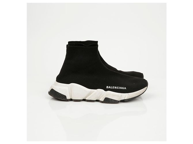 Balenciaga Sneakers Speed Runner Black White - vista 2