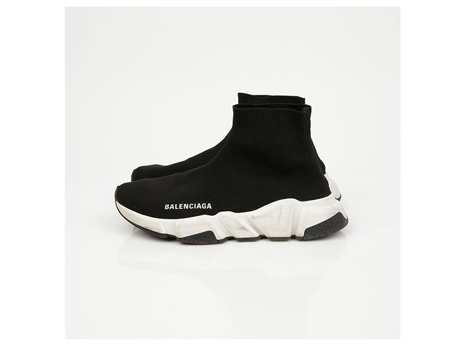 Balenciaga Sneakers Speed Runner Black White - vista 6