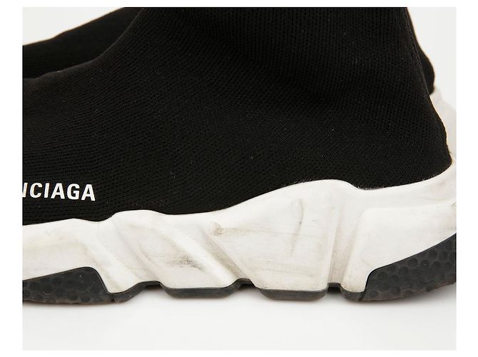 Balenciaga Sneakers Speed Runner Black White - vista 7
