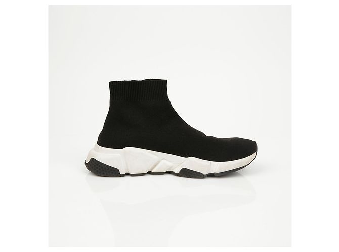 Balenciaga Sneakers Speed Runner Black White - vista 9