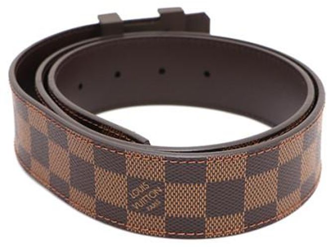 Louis Vuitton Cintura da uomo Damier Ebene LV Initials - vista 11