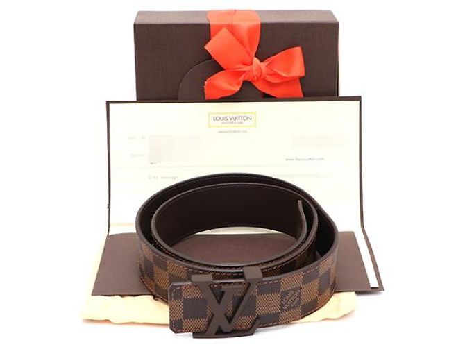 Louis Vuitton Cintura da uomo Damier Ebene LV Initials - vista 14