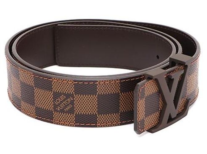 Louis Vuitton Cintura da uomo Damier Ebene LV Initials - vista 2