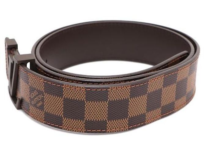 Louis Vuitton Cintura da uomo Damier Ebene LV Initials - vista 3