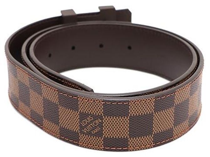 Louis Vuitton Cintura da uomo Damier Ebene LV Initials - vista 4