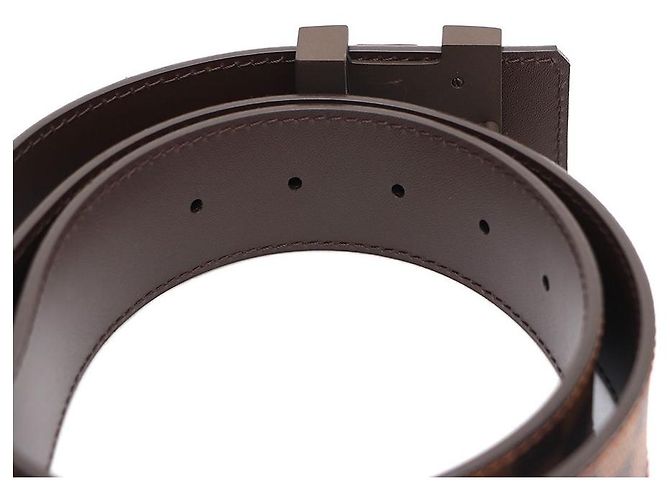 Louis Vuitton Cintura da uomo Damier Ebene LV Initials - vista 6
