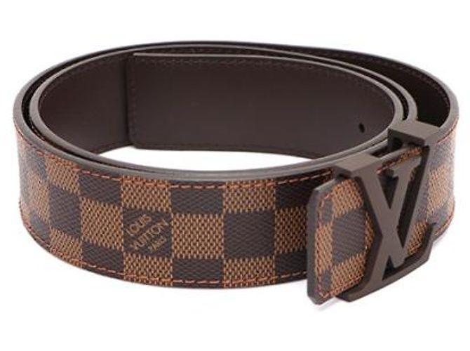 Louis Vuitton Cintura da uomo Damier Ebene LV Initials - vista 9