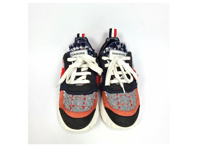 Thom Browne Sneakers in tweed scozzese da donna - vista 2