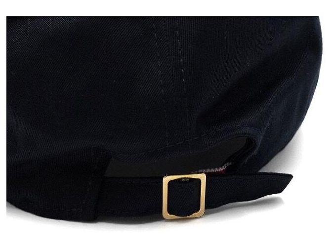 Thom Browne Cappellino da baseball in cotone con patch logo Navy - vista 7