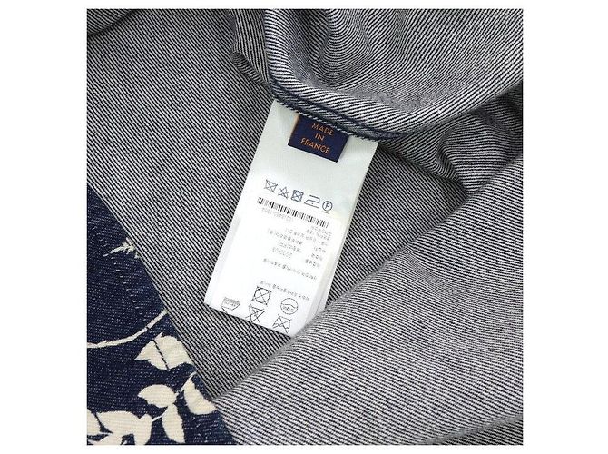 Louis Vuitton Virgil Abloh Leaf Denim Baseball Kurzarm-Hemdjacke für Herren - Ansicht 7
