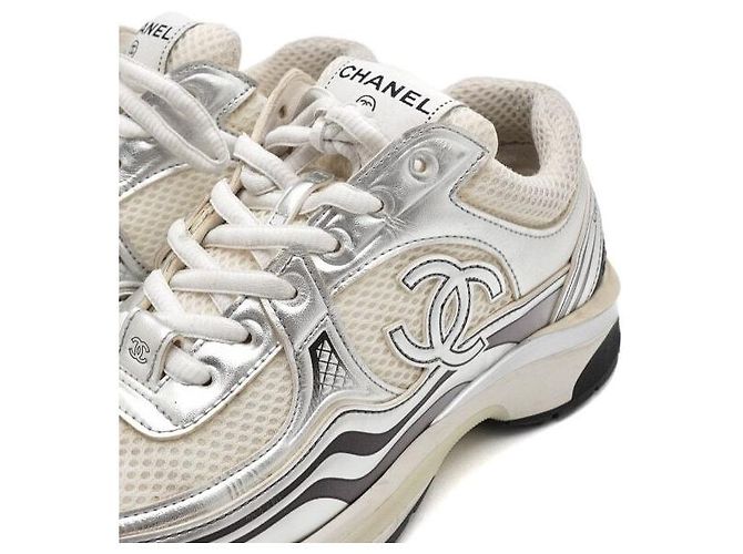 Chanel Sneakers Cruise CC White Silver - vista 7