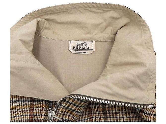 Hermès Karohemd für Herren aus Wollmischung mit Tasche - Ansicht 5