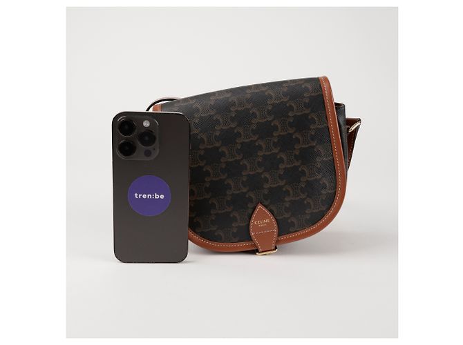 Céline Triope Canvas Medium Polka Dot Bag Tan - Ansicht 7