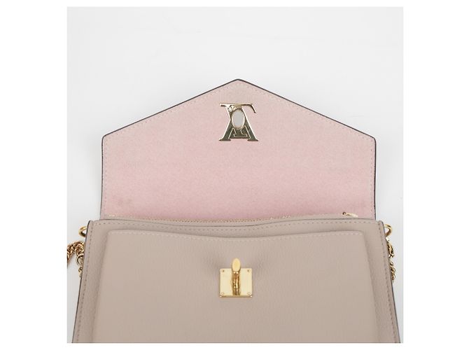 Louis Vuitton Borsetta a Tracolla in Pelle con Catena da Donna Grigio - vista 14