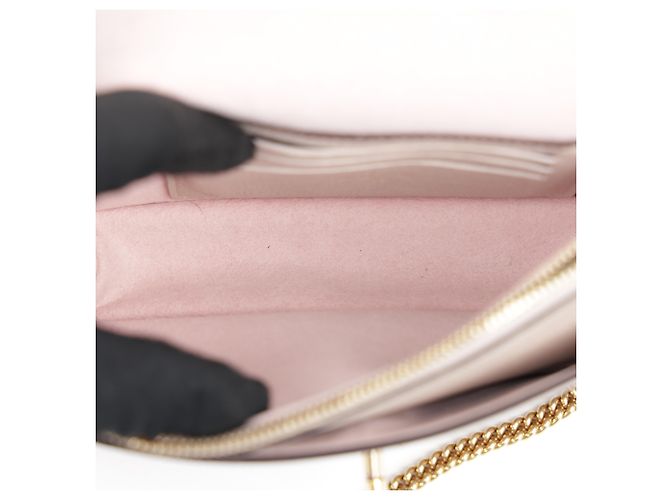 Louis Vuitton Borsetta a Tracolla in Pelle con Catena da Donna Grigio - vista 15