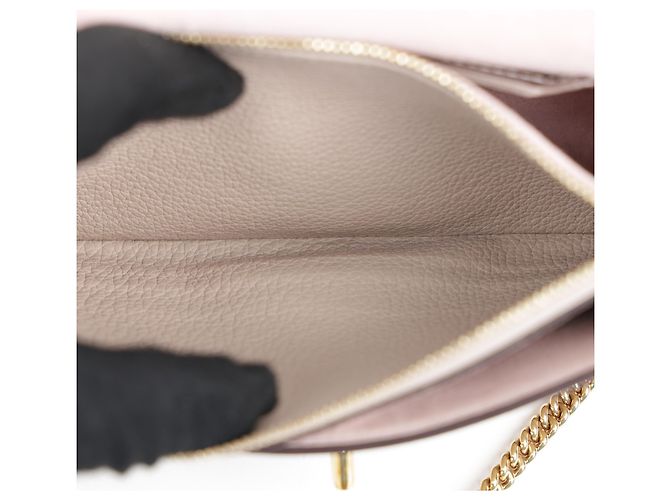 Louis Vuitton Borsetta a Tracolla in Pelle con Catena da Donna Grigio - vista 16