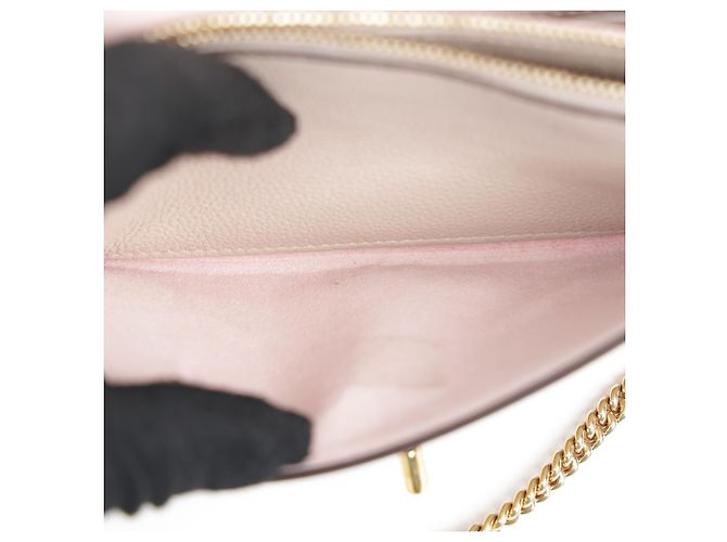 Louis Vuitton Borsetta a Tracolla in Pelle con Catena da Donna Grigio - vista 17