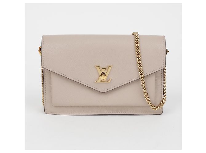 Louis Vuitton Borsetta a Tracolla in Pelle con Catena da Donna Grigio - vista 2