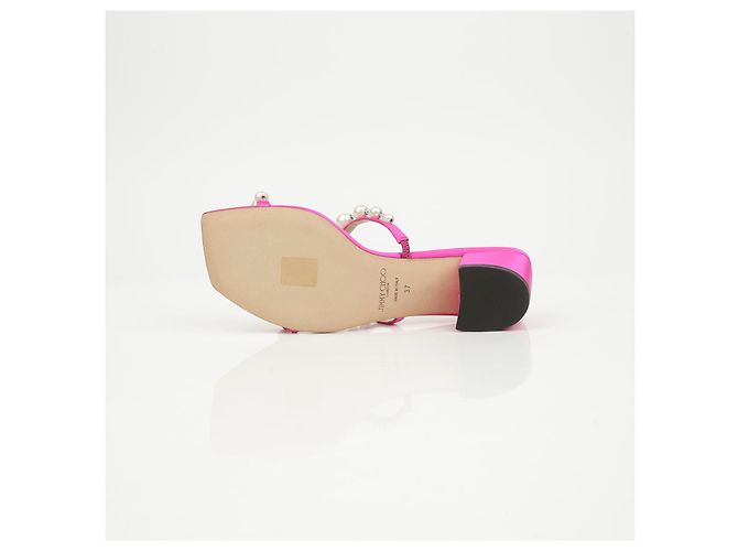 Jimmy Choo Mule in raso con perle Amara - vista 11
