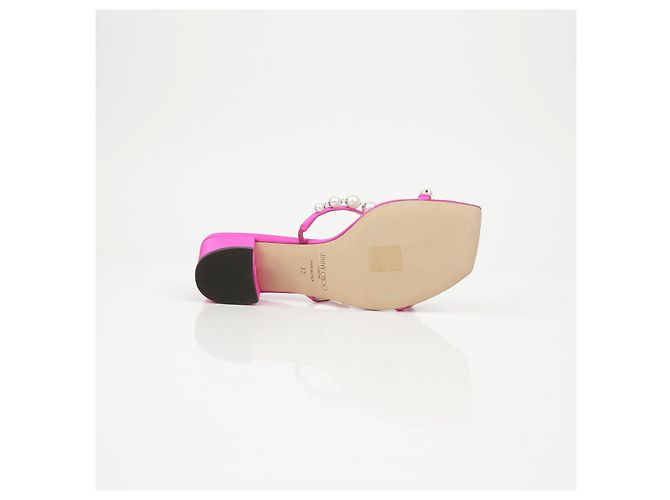 Jimmy Choo Mule in raso con perle Amara - vista 12