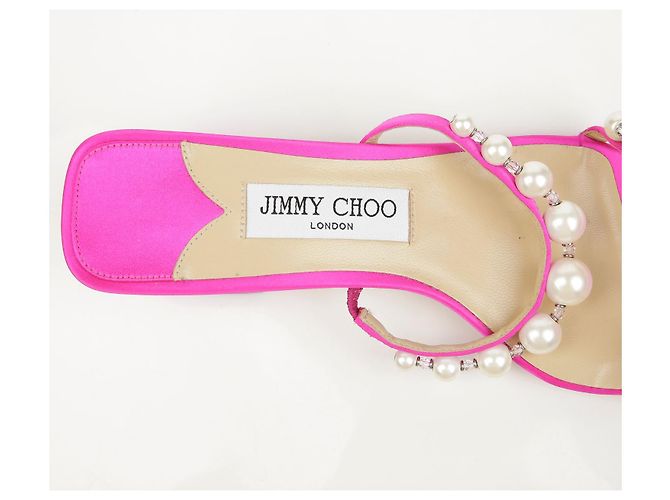 Jimmy Choo Mule in raso con perle Amara - vista 13